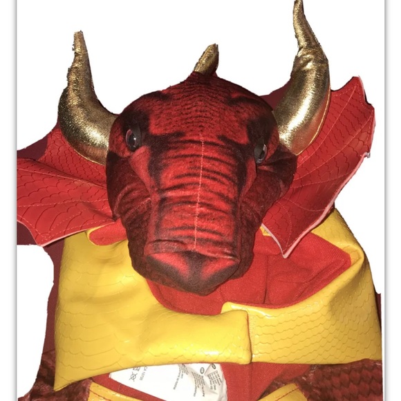 Dragon red gold costume yellow TOYS R US Toddler 3T Working ROAR Sound COSTUME 3 - Picture 12 of 15